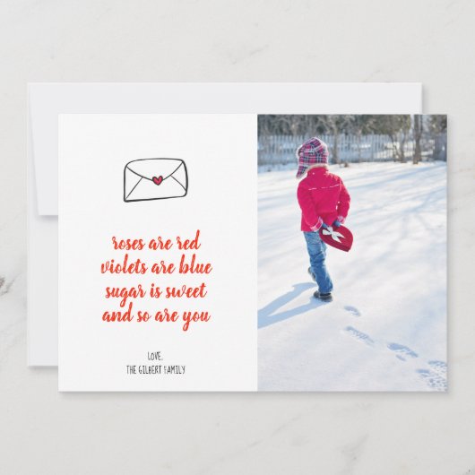 Enveloppe Red Heart Valentine Cartes photos (Devant)
