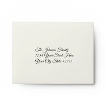 Enveloppe RSVP blanche/crème éteinte 4,25x5,5