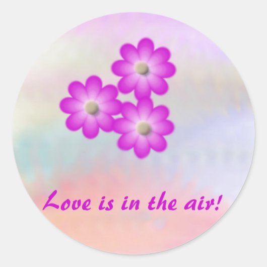 Enveloppe Sticker Liefde is in de lucht! (Voorkant)