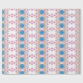 Enveloppement cadeau papier rose et bleu Designer (Plat)