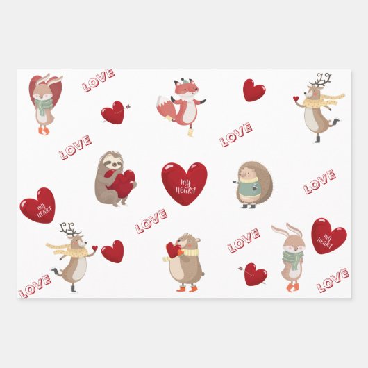 Enveloppement de feuilles plats en papier Jeu de 3 (Devant)