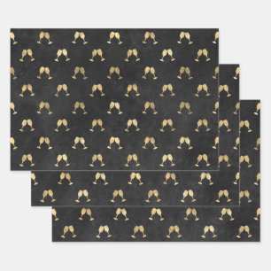 Enveloppement de feuilles plats en papier Jeu de 3