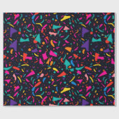 Enveloppement de papier cadeau Confetti style anné (Plat)
