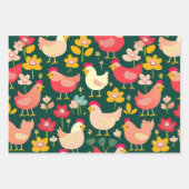 Enveloppement de poulet ensemble papier cadeau san (Devant 3)