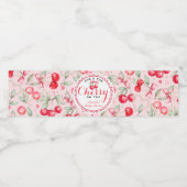 Enveloppement Étiquette Baby shower à eau cerise (Étiquettes simples)