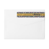 Enveloppement Floral autour du Étiquette Honey Jar (Dos)