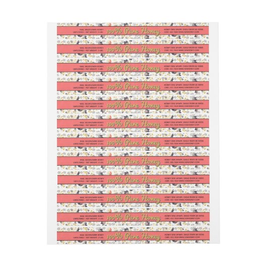 Enveloppement Floral Léger autour du Étiquette de  (Feuille)