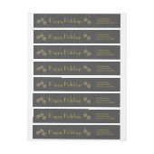 Enveloppement moderne de vacances autour Étiquette (Feuille)