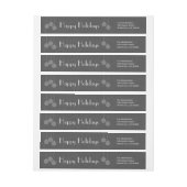 Enveloppement moderne de vacances autour Étiquette (Feuille)