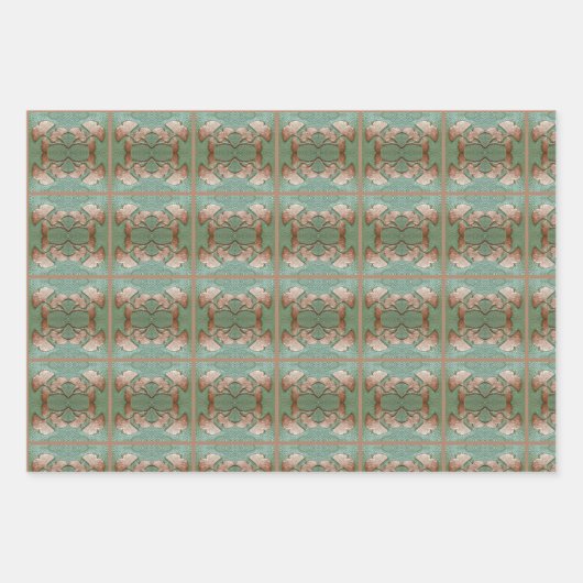 Enveloppement Papier ensemble de 3 feuilles Gingko (Devant 2)