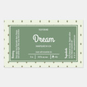 Enveloppement Vert Rétro Autour Du Étiquette Candl (Devant)