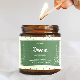 Enveloppement Vert Rétro Autour Du Étiquette Candl