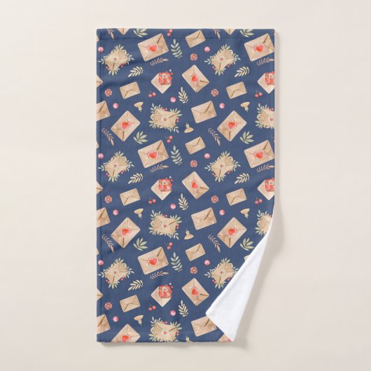 Enveloppen en hart bad handdoek (Handdoek)