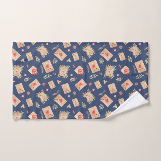 Enveloppen en hart bad handdoek (Handdoek)