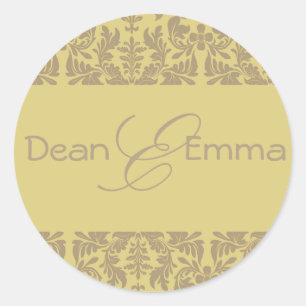 Enveloppensealers Geschenk met monogram Ronde Sticker