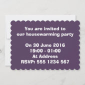 Envelopper bulle violet invitation à réchauffer (Dos)