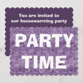 Envelopper bulle violet invitation à réchauffer (Devant / Derrière)