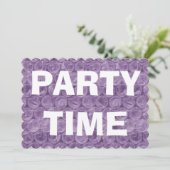 Envelopper bulle violet invitation à réchauffer (Debout devant)