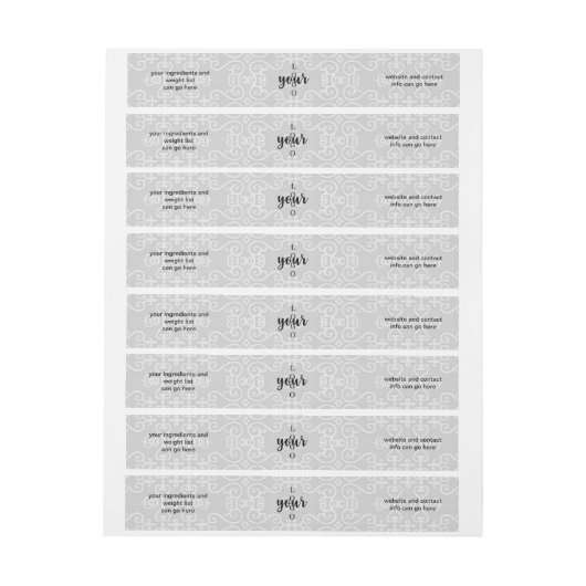 Envelopper de dentelle grise autour du Étiquette d (Feuille)