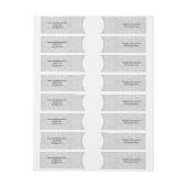 Envelopper de dentelle grise autour du Étiquette d (Feuille)