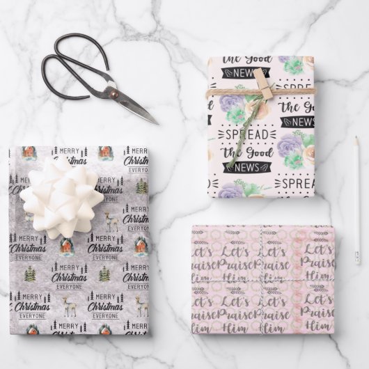 Envelopper les feuilles de papier Ensemble de 3 (Recto)