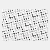 Envelopper les feuilles de papier Les coeurs noirs (Devant 2)