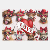 Envelopper les feuilles de papier Les Coeurs rouge (Devant 2)