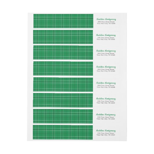 Envelopper vert Plaid autour du Étiquette (Feuille)