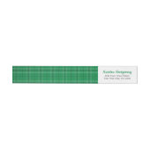 Envelopper vert Plaid autour du Étiquette (Individuel)