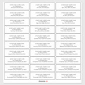 Enveloppes de Faire-part de mariage Étiquettes de (Feuille)