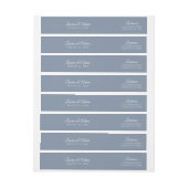 Envelopretouradres omwikkelen - Dusty Blue (Vel)