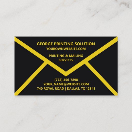 Envelopvorm Uniek Visitekaartje (Voorkant)