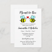 Envie d'abeille - Invitation de dîner Fiançailles  (Devant / Derrière)