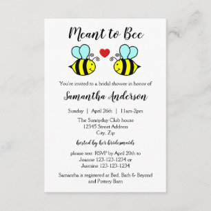 Envie d'abeille - Invitation de douche nuptiale 3x