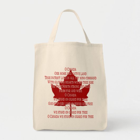 Enviro-Friendly Canada Canvas tas Canadees volksli (Voorkant)