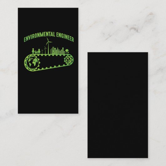 Environmental Engineer Environment Engineering Visitekaartje (Voorkant / Achterkant)