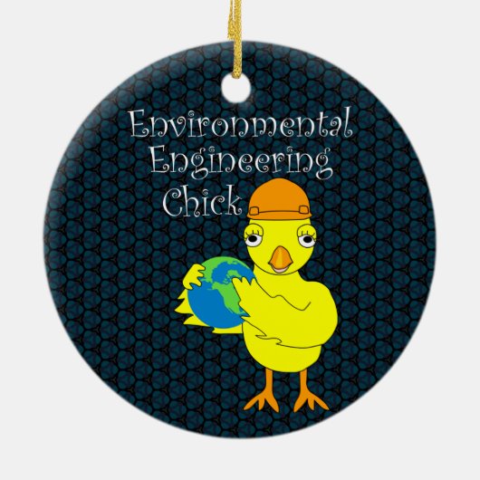 Environmental Engineering Chick Keramisch Ornament (Achterkant)