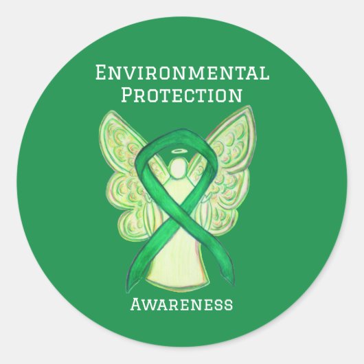Environmental Protection Awareness Ribbon Sticker (Voorkant)