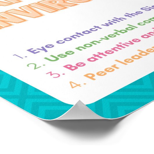 Environnement adapté aux sourds - affiche de class (Coin)