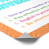 Environnement auditif - affiche de classe ASL (Coin)