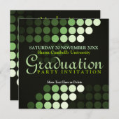 Environnement moderne (vert) Invitation à la gradu (Devant / Derrière)