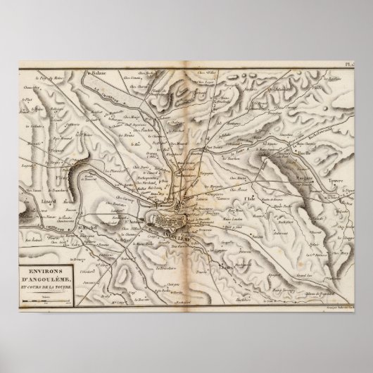 Environs d'Angouleme Poster (Voorkant)