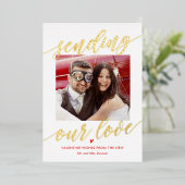 Envoi d'amour Foil Saint Valentin Carte photo (Debout devant)