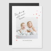 Envoi d'amour Saint Valentin Magnet photo (Devant / Derrière)