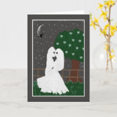 Envoi d'amour sur la carte Halloween Fantômes Embr (Fleur jaune)