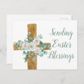 Envoi de Bénédictions de Pâques Carte postale (Devant / Derrière)