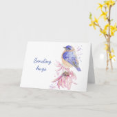 Envoi de cartons Sympathy Loss Carte Bluebird (Fleur jaune)