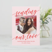 Envoi de l'amour couleur modifiable Carte Saint-Va (Debout devant)