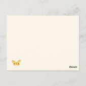 Envoi de papillon Baisers jolie carte postale rose (Dos)