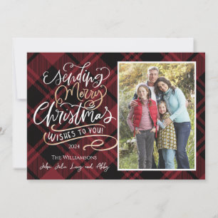 Envoi de souhaits Plaid Carte photo de Noël